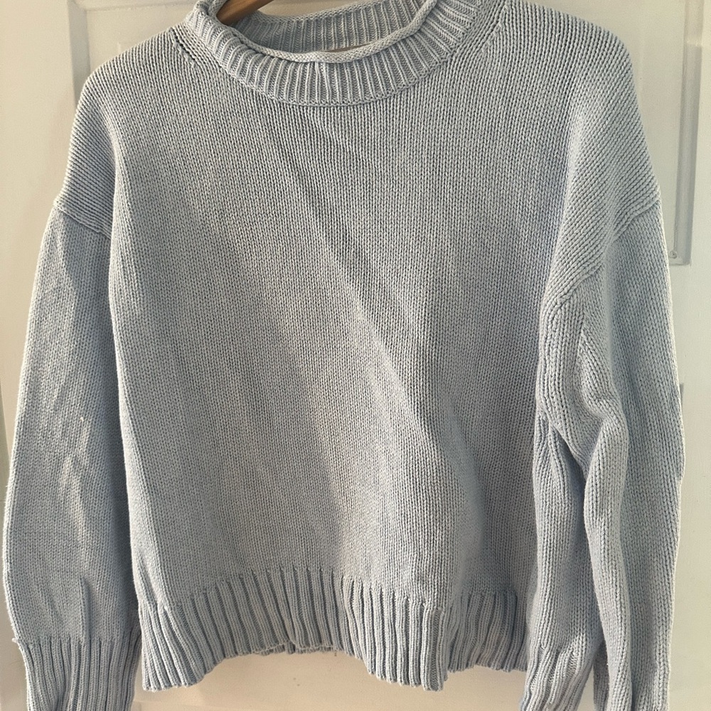 J. Crew Blue Rolled Neck Sweater